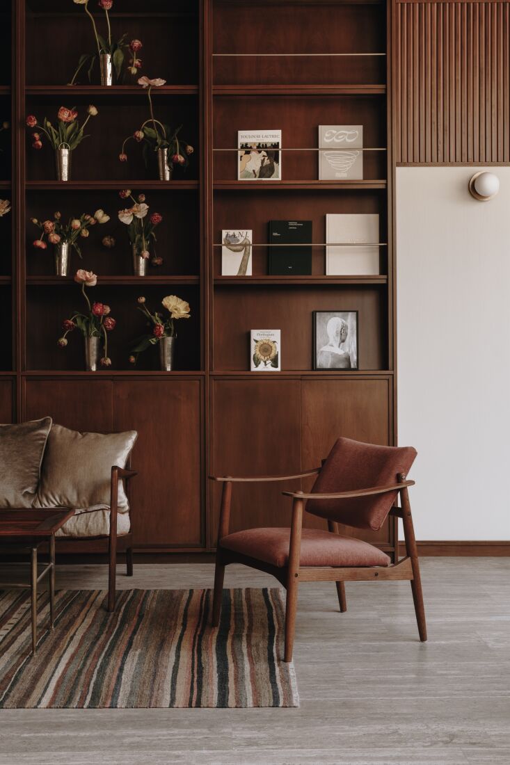 biquadra utilized a palette in warm neutrals surrounding various shades of dark 19