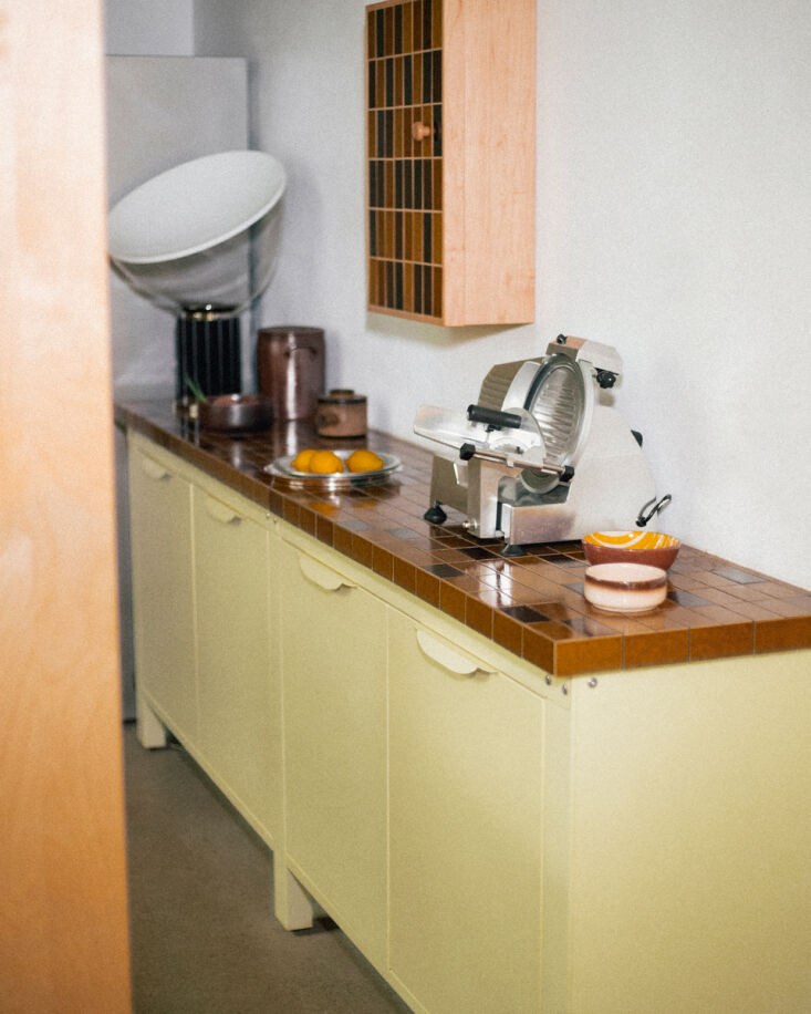 installed in the formafantasma studio is a kitchen module in pale yellow painte 20