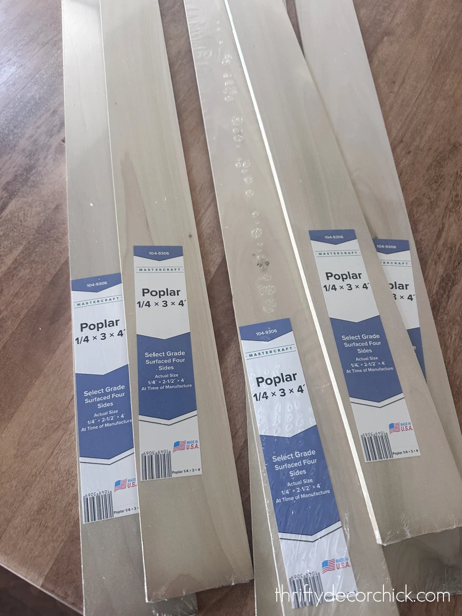 wrapped poplar 1/4 inch wood boards