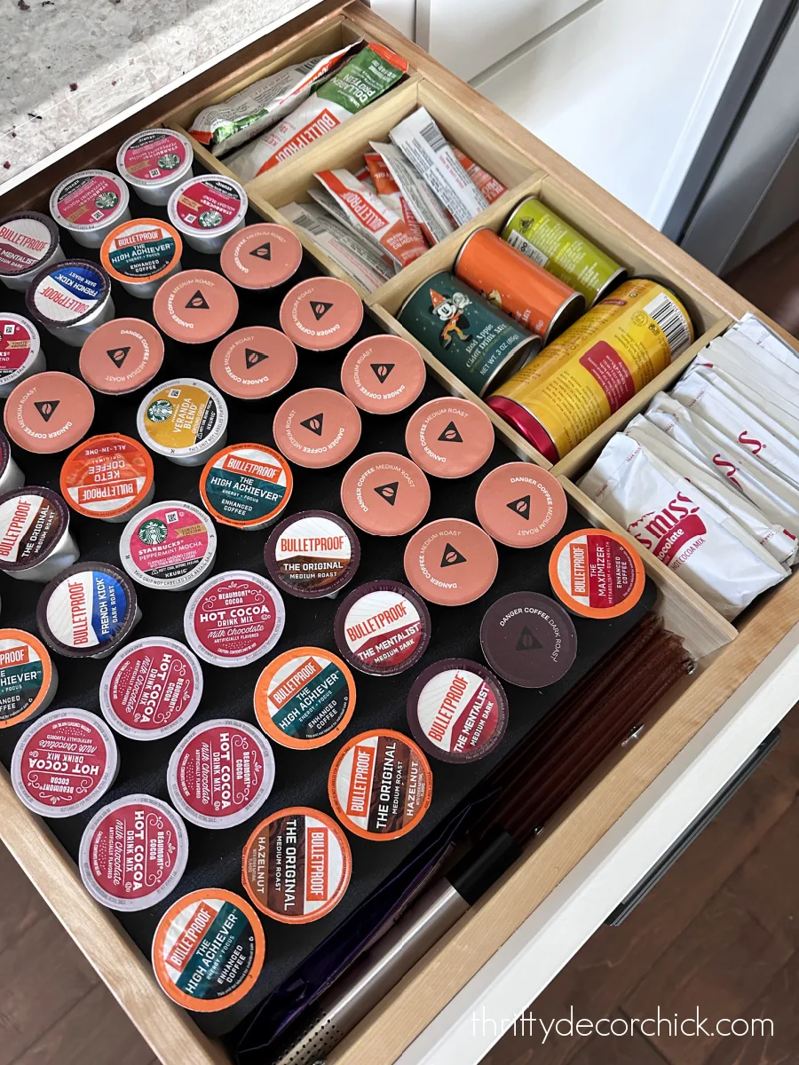 coffee drawer organization