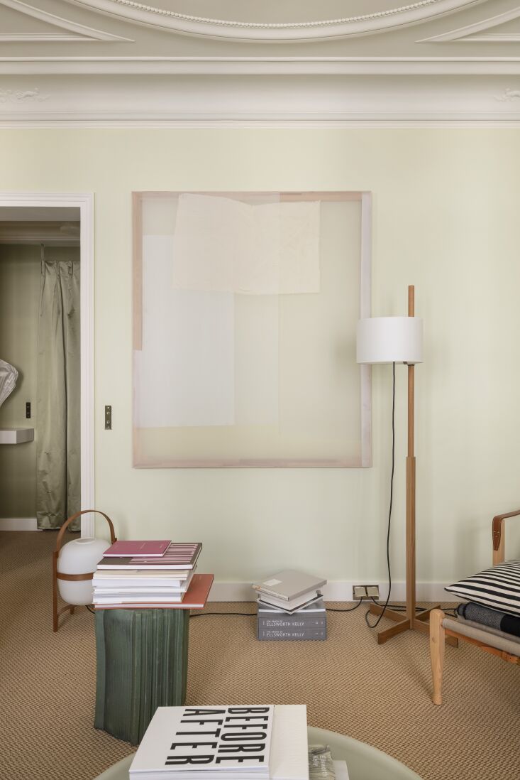 stacks of design books and onyx sculptural pieces from balzano