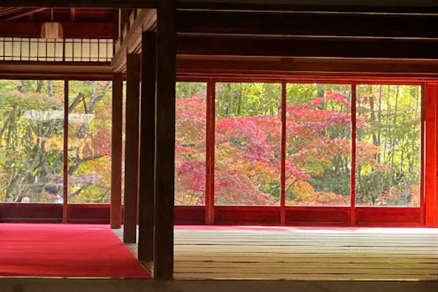 inside japanese temple