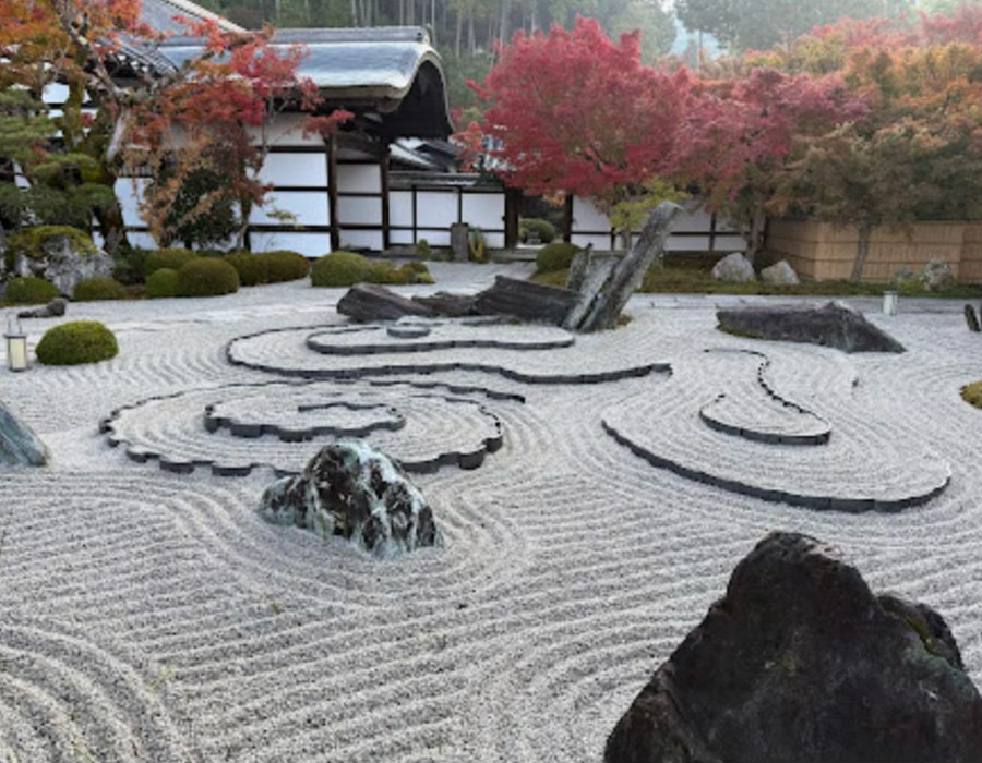zen garden at temple