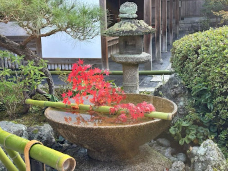 foundation and lantern at japanese temple