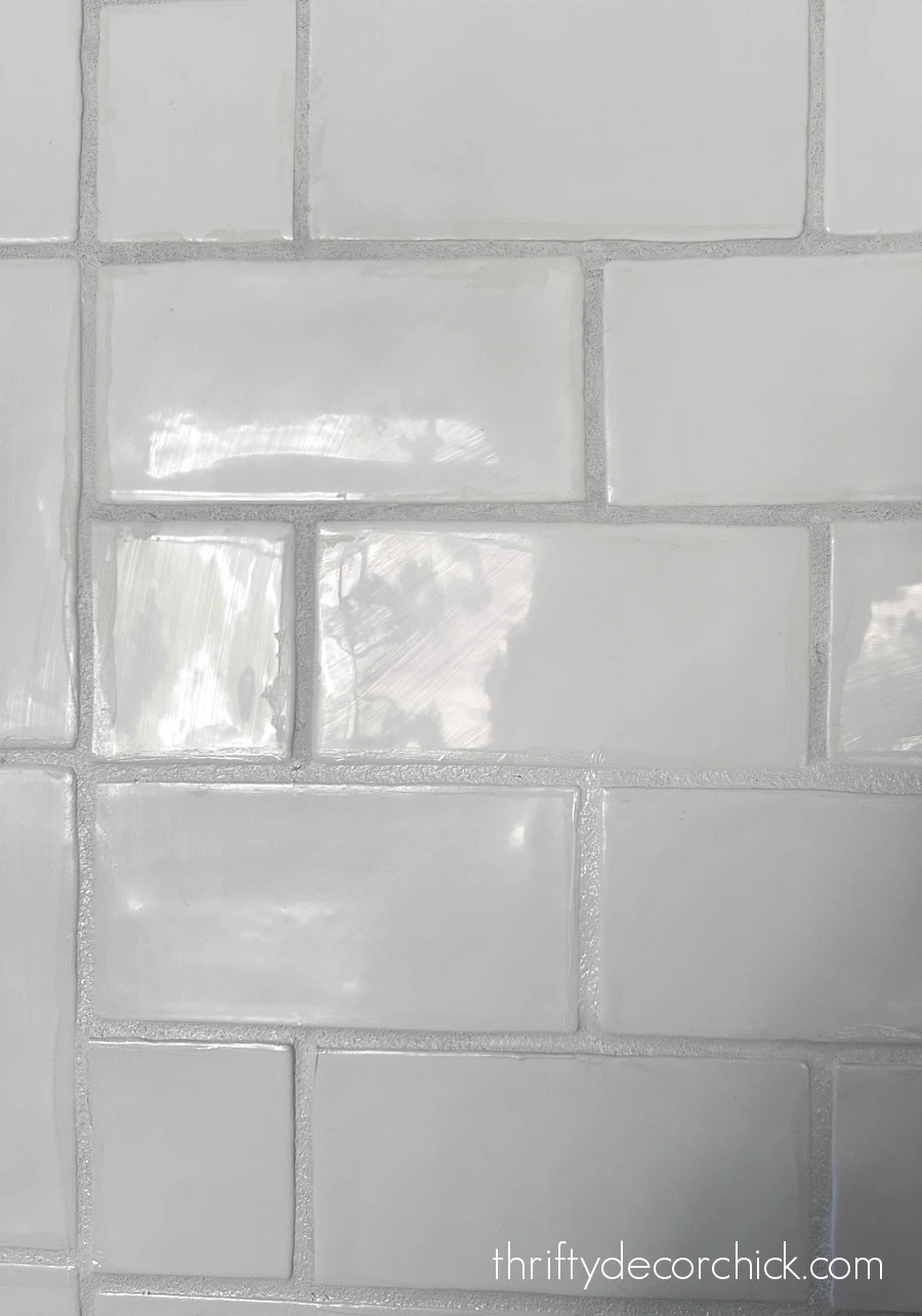 gray to white tile grout