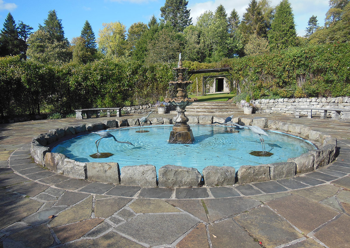 large garden fountain