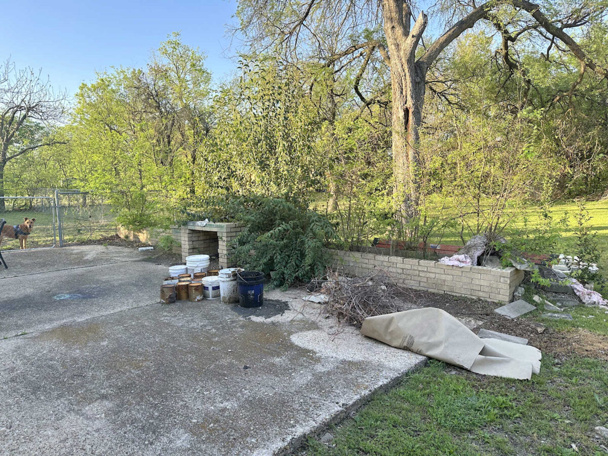 a rare look at the back of our house (and interim plans)