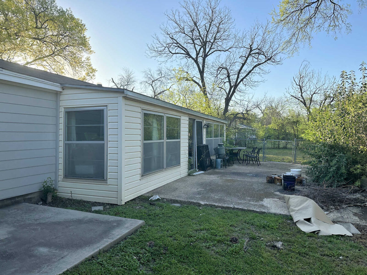 a rare look at the back of our house (and interim plans)
