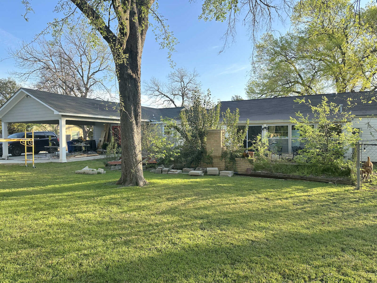 a rare look at the back of our house (and interim plans)