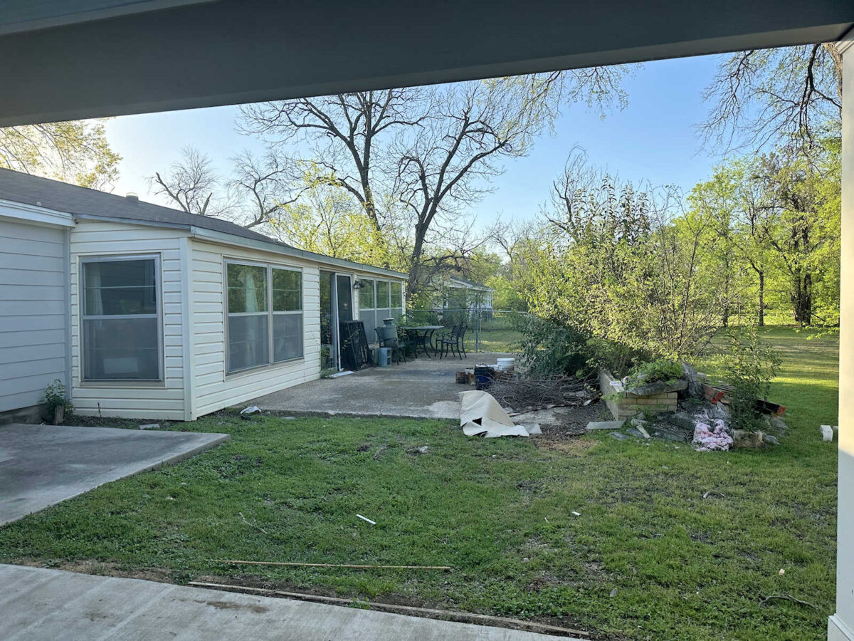 a rare look at the back of our house (and interim plans)