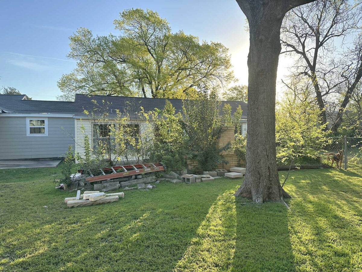 a rare look at the back of our house (and interim plans)