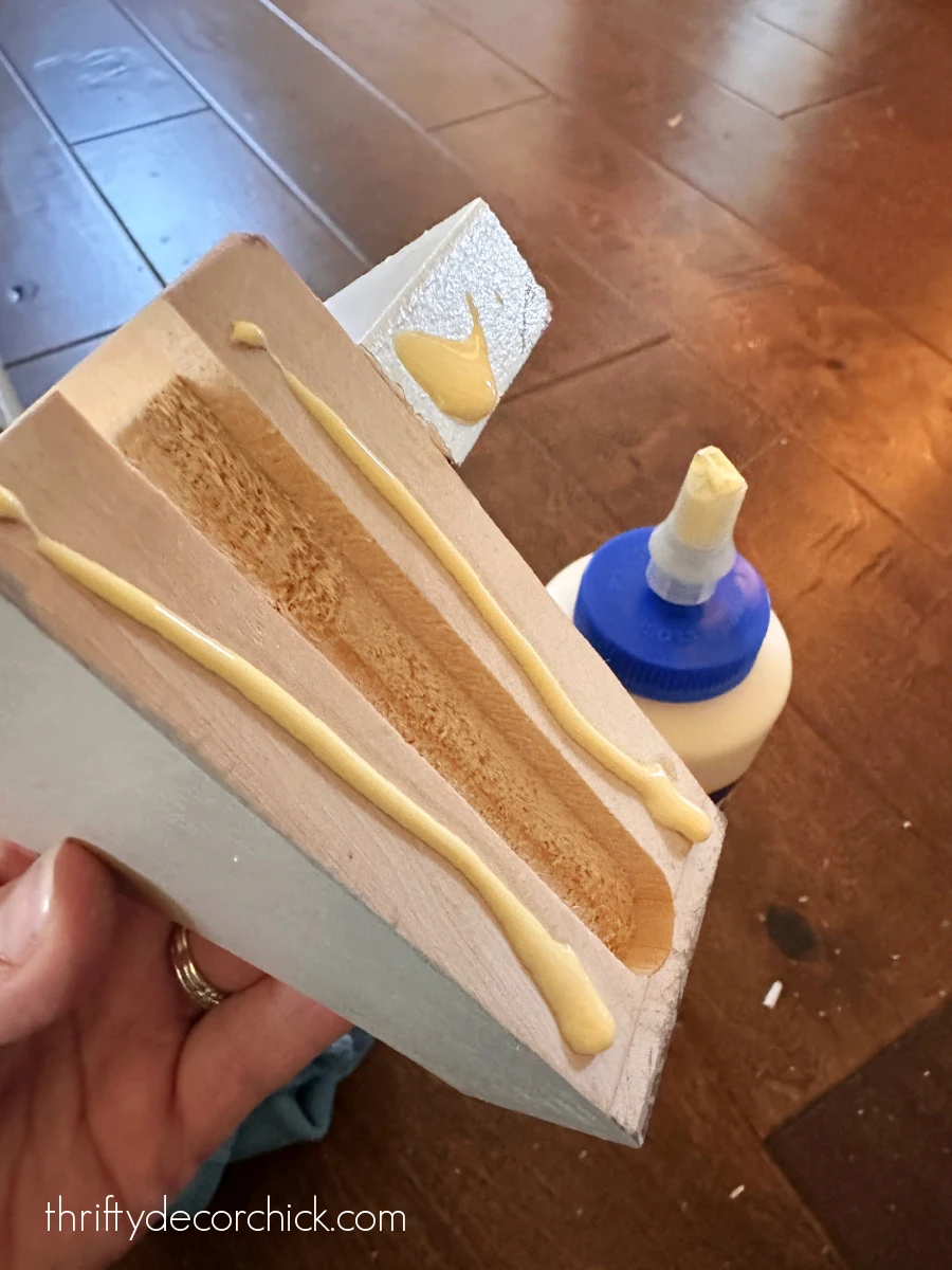 how to update basic cabinets with diy furniture feet | thrifty decor chick 13 wood glue on wood corbels