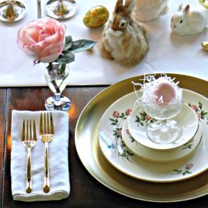 botanical leaf imprint easter eggs