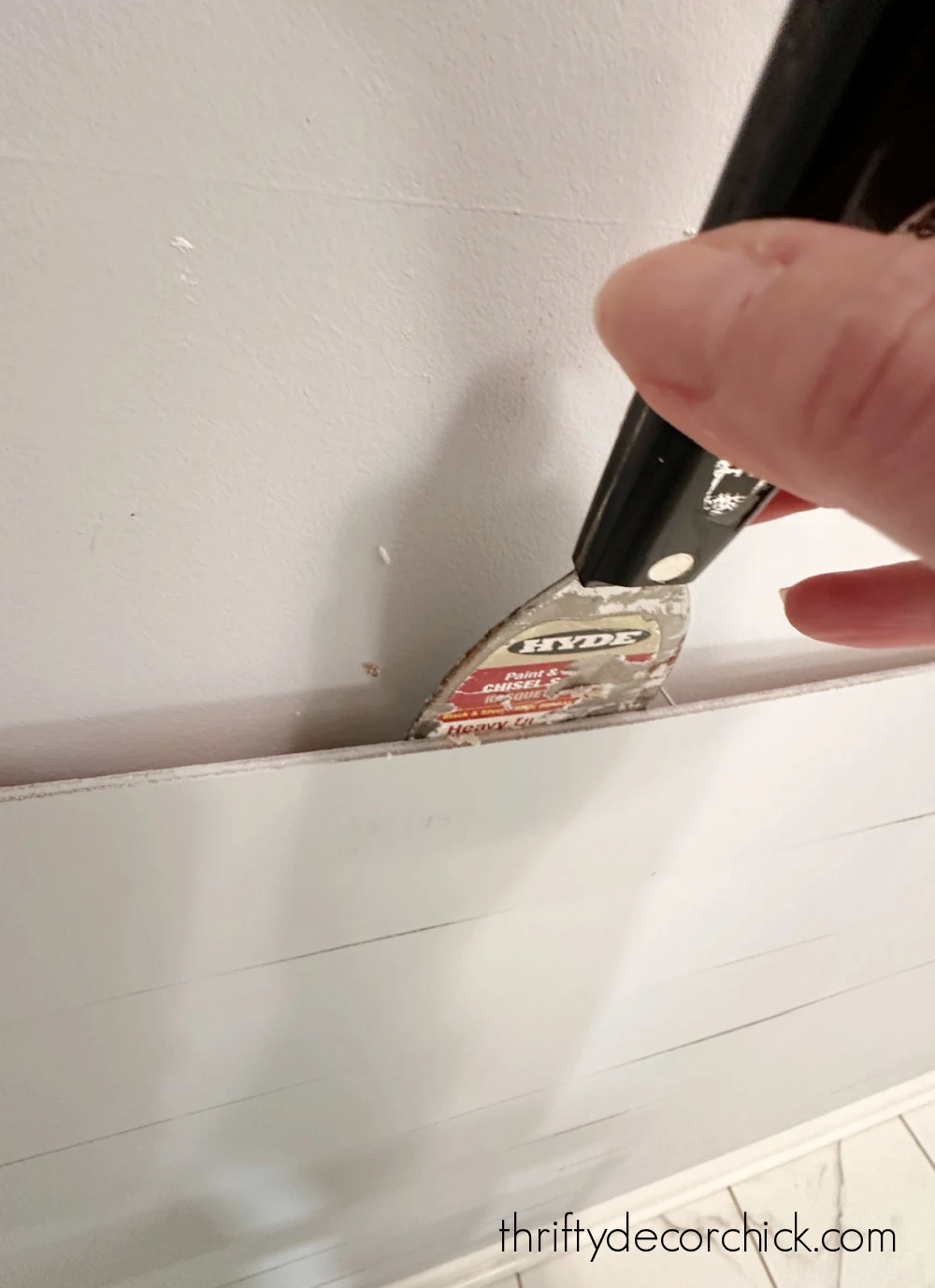 how to add custom diy details to a builder basic kitchen island | thrifty decor chick 1 flat edge to remove trim