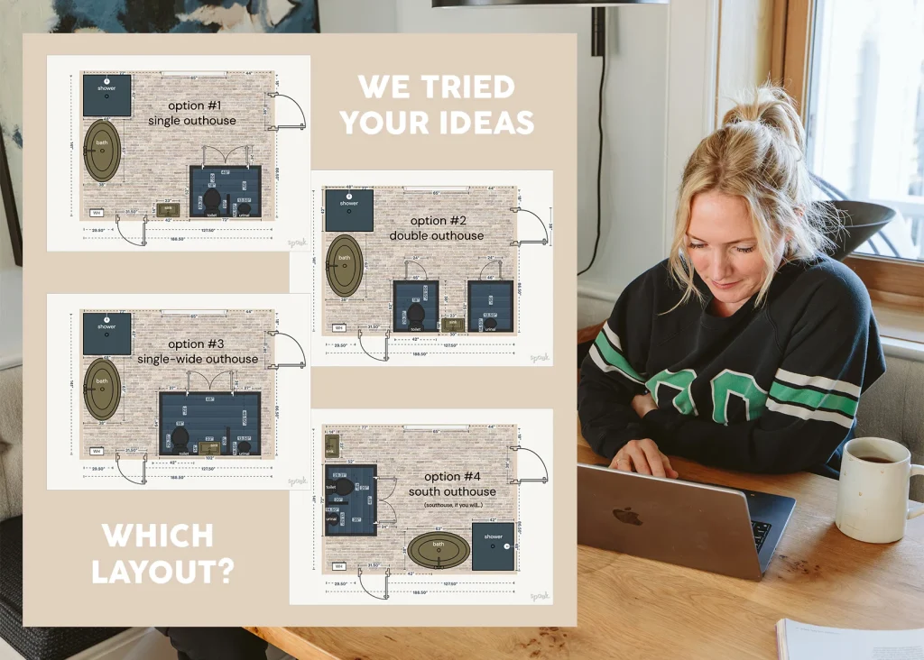 Finalizing The Guest Cottage Bathroom Layout + Vote For Your Favorite!!