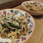 Recipe: Farro Pasta with Nettles and (Vegan) Sausage Recipe: Farro Pasta with Nettles and (Vegan) Sausage