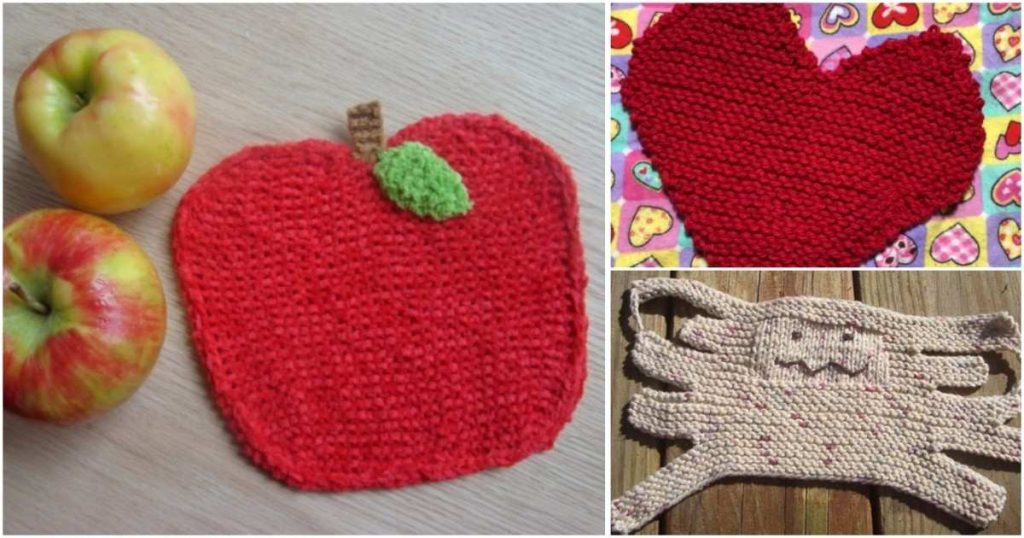 7 Unique Washcloth Free Knitting Patterns ⋆ Bright Stuffs