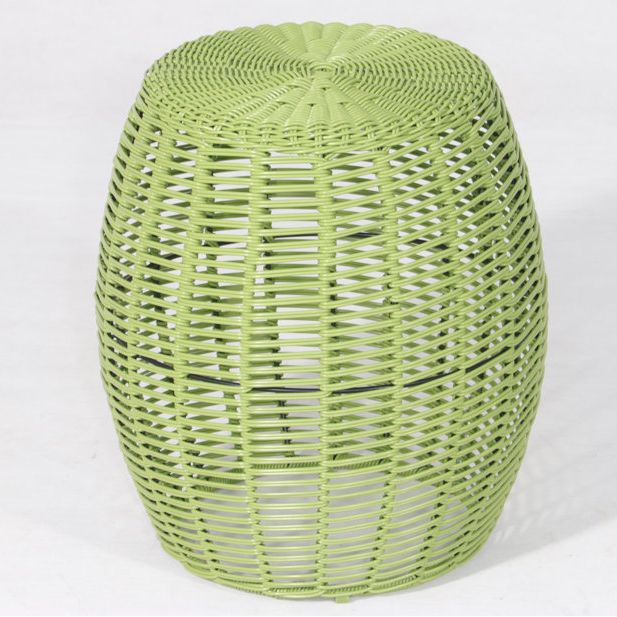 bay isle home&trade; joao round 16'' outdoor side table, wicker stool, patio ottoman, backyard end table, garden planter &amp; reviews | wayfair