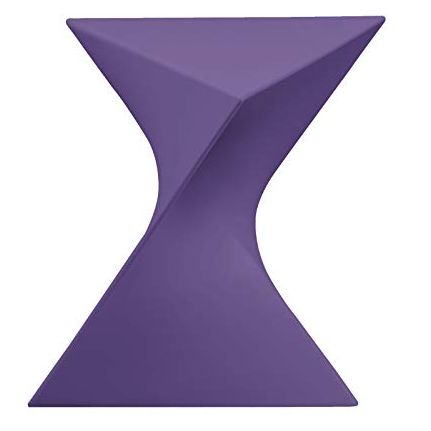 leisuremod modern purple accent side table - stylish side vanity table for bedroom &amp; living room