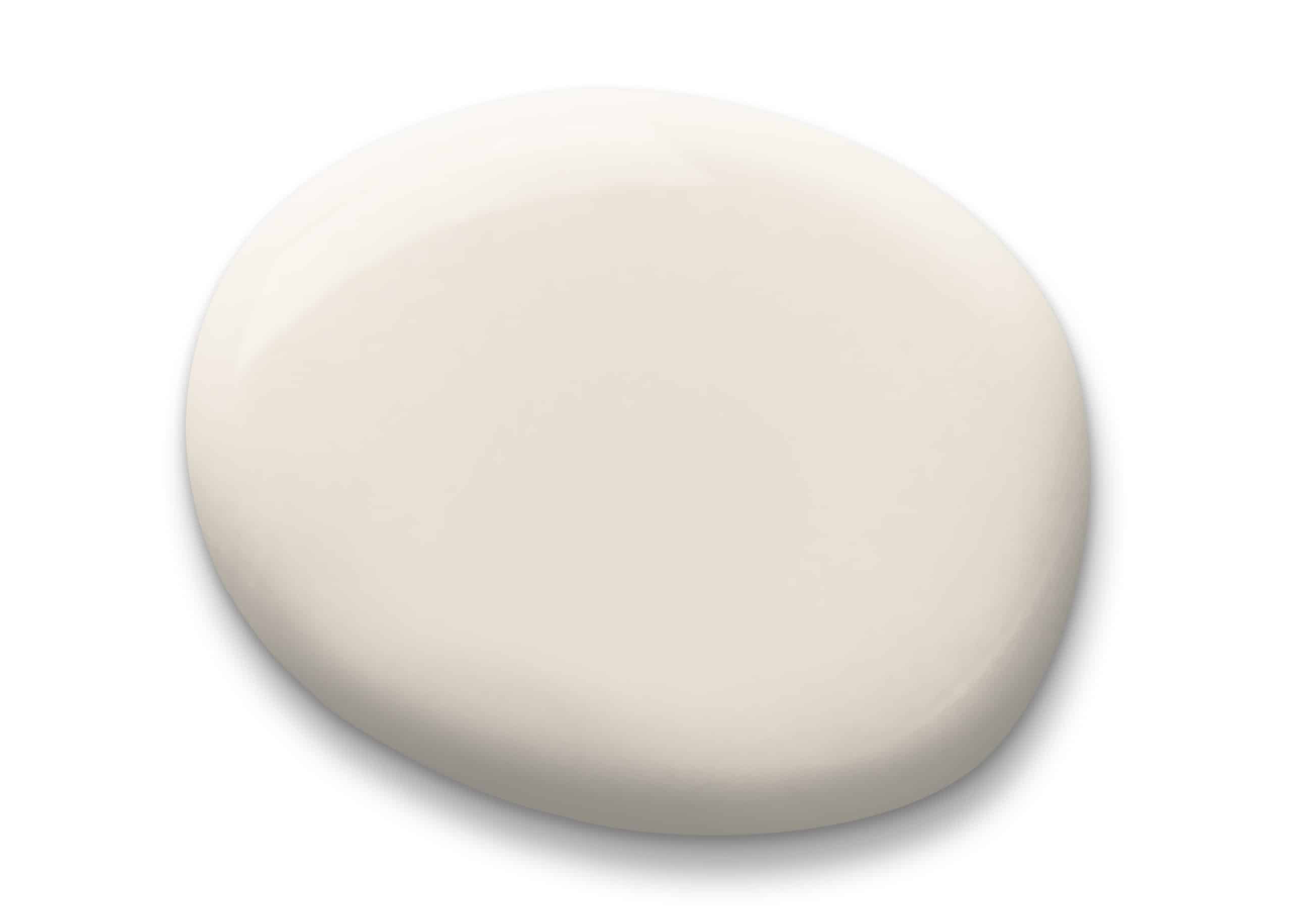 a simple, solid white oval object with a smooth texture on a plain light background. the object appears to be a ceramic or plastic piece, uniformly colored with subtle light reflections.
