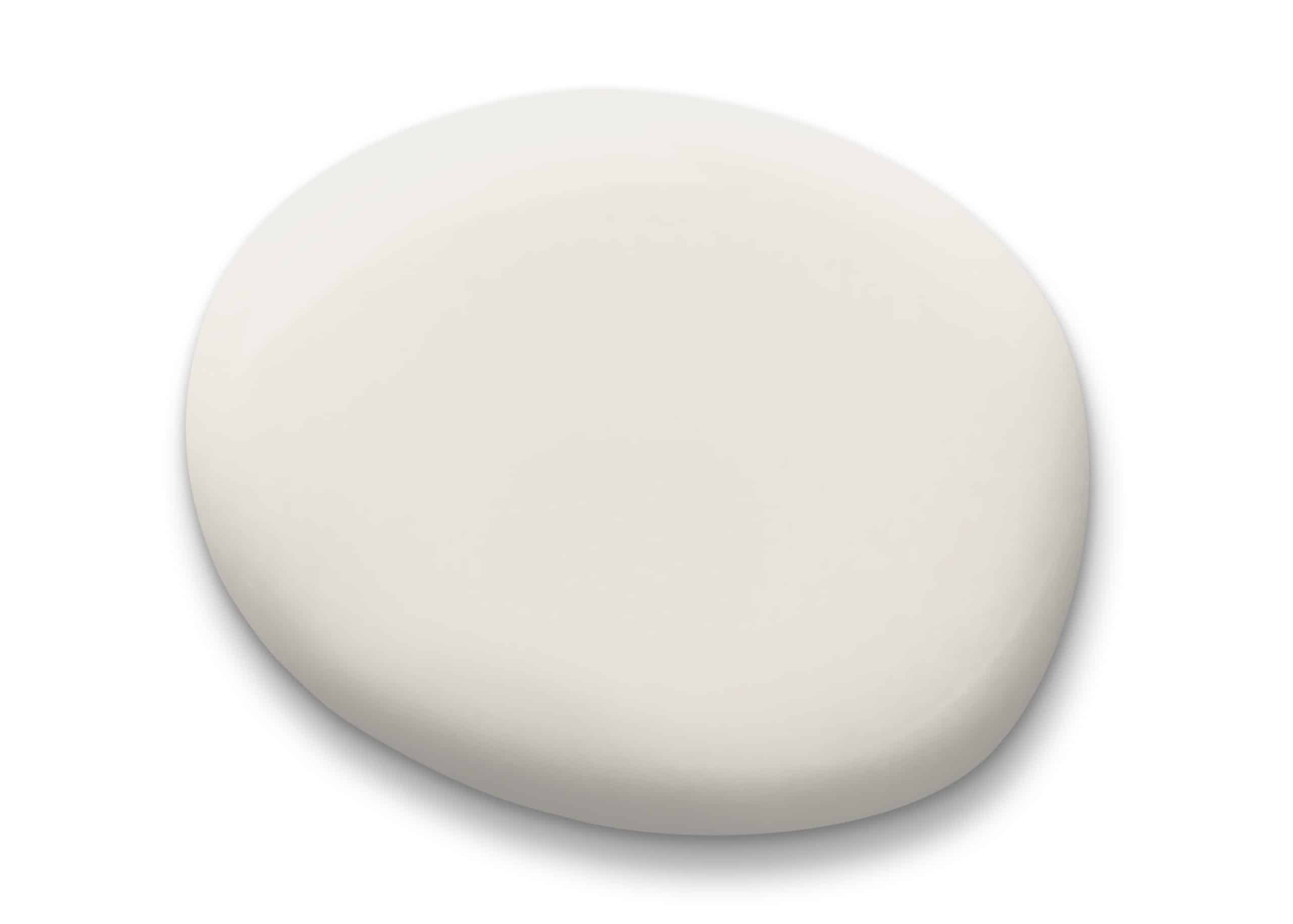 a single white egg with a smooth shell, centered on a plain, off-white background.