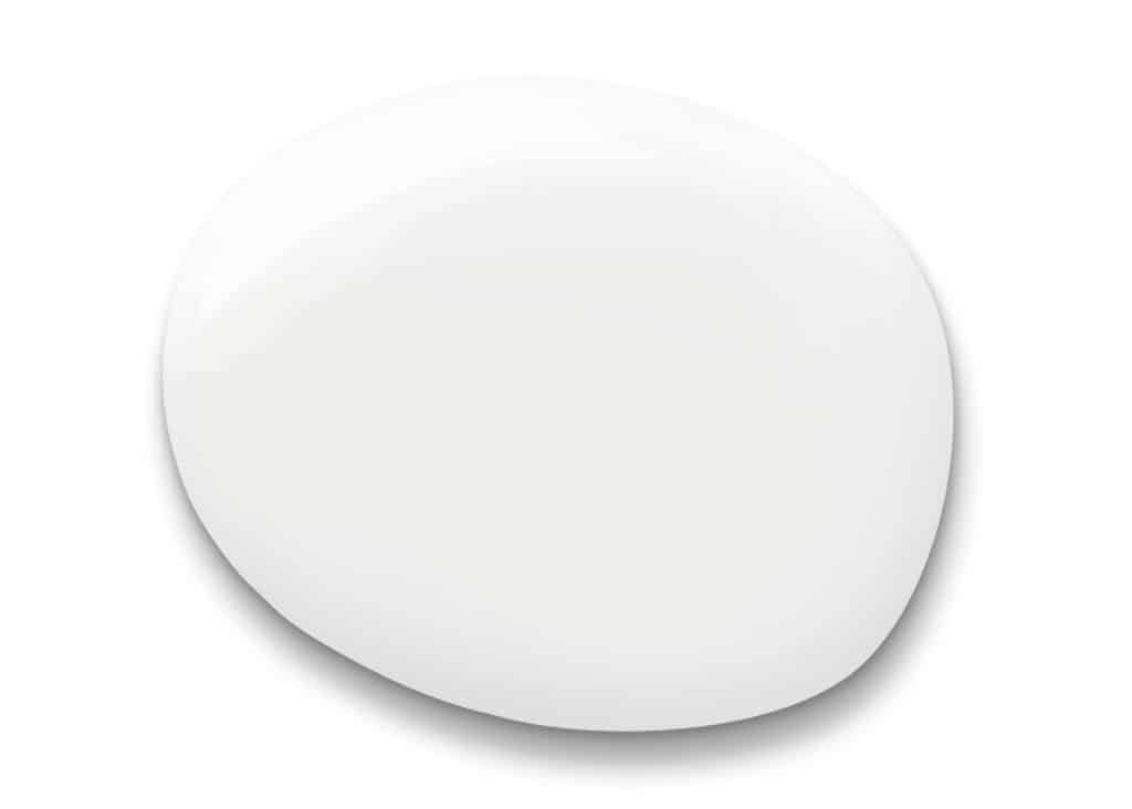 plain white oval button isolated on a pure white background, suggesting a simplistic and minimalist design.
