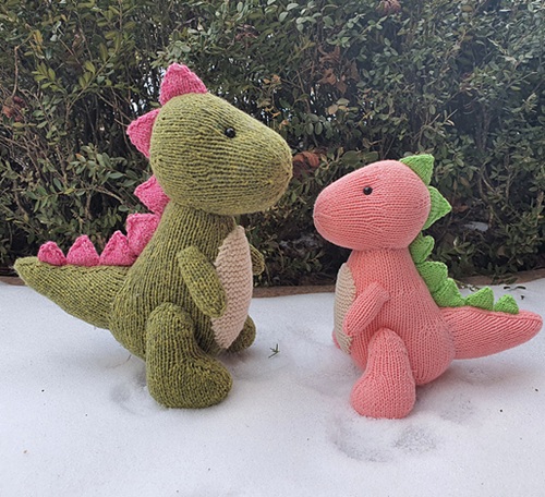 dinosaur free knitting