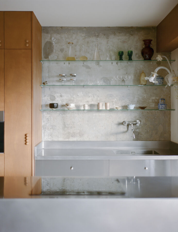 paint was stripped from sections of walls and ceiling, leaving the original con 20