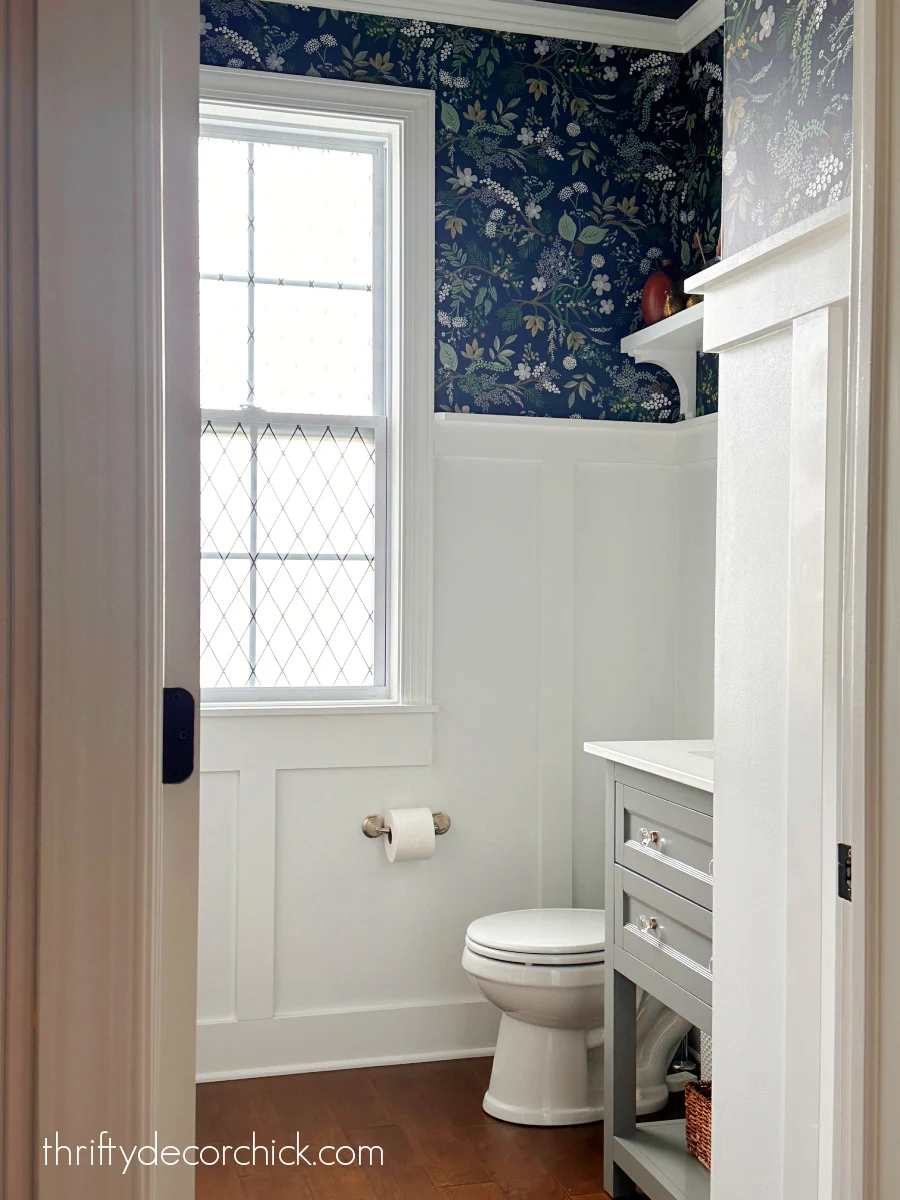 pretty powder room wallpaper