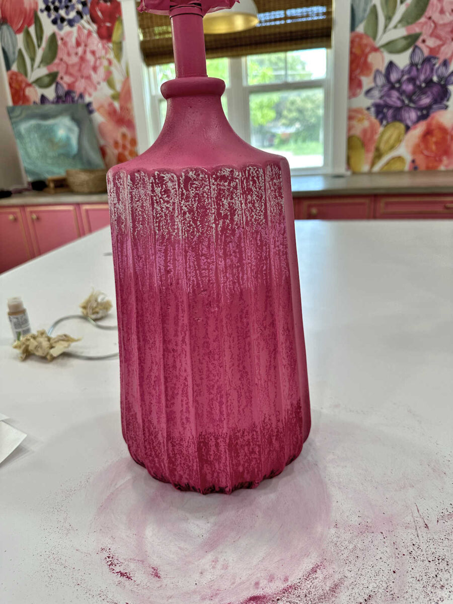 lamp makeover using soft art pastels (the art medium)