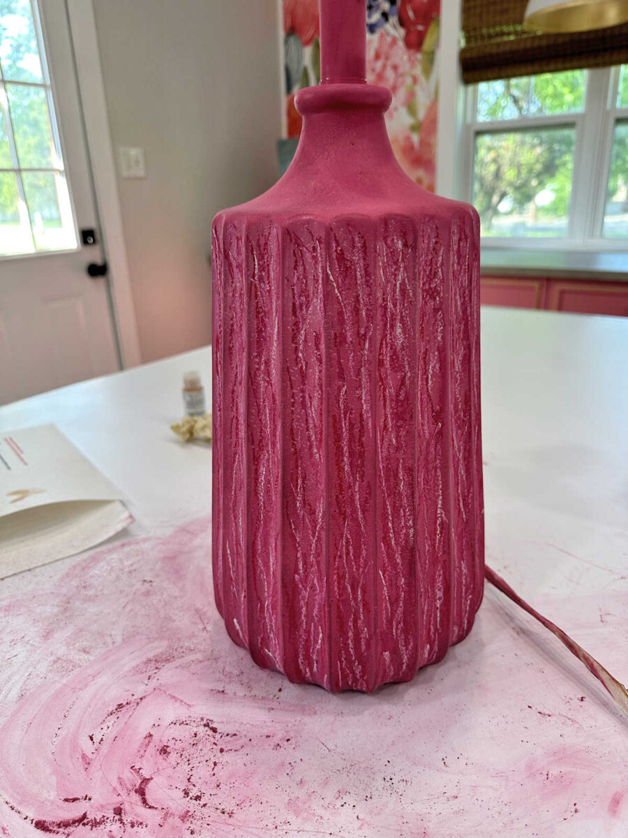 lamp makeover using soft art pastels (the art medium)