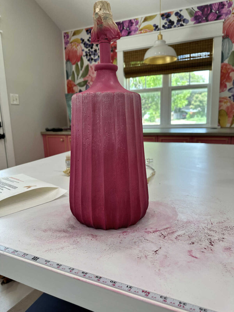 lamp makeover using soft art pastels (the art medium)