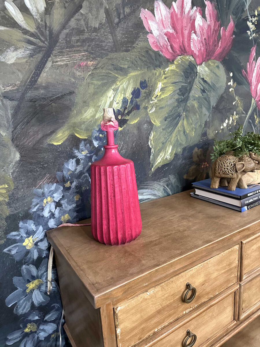 lamp makeover using soft art pastels (the art medium)