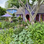 Festive color in Lucinda Hutson’s casita garden