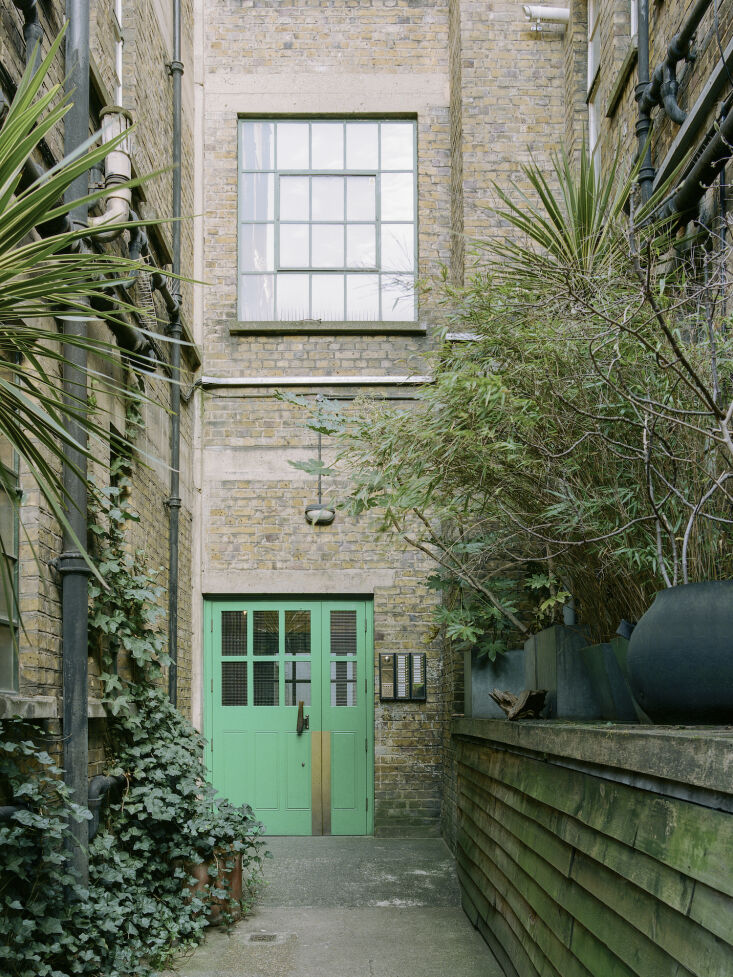 the entrance to the former shoe factory in hackney, east london. 19
