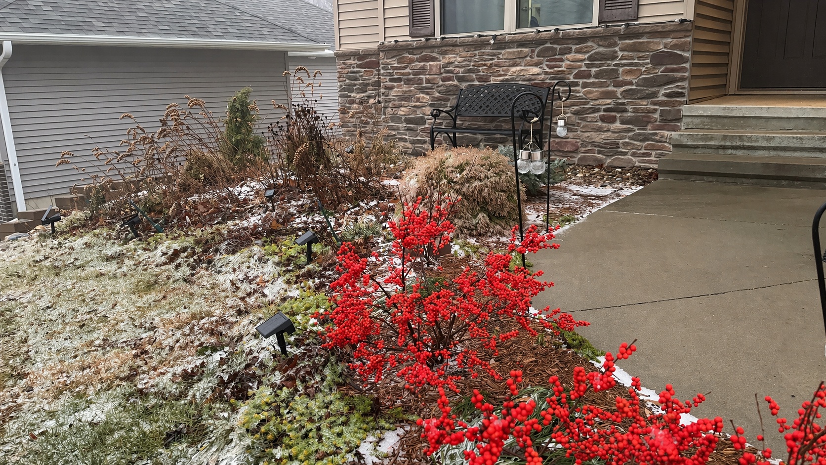 before and after: foliage, flowers, and seasonal interest in jin's iowa garden