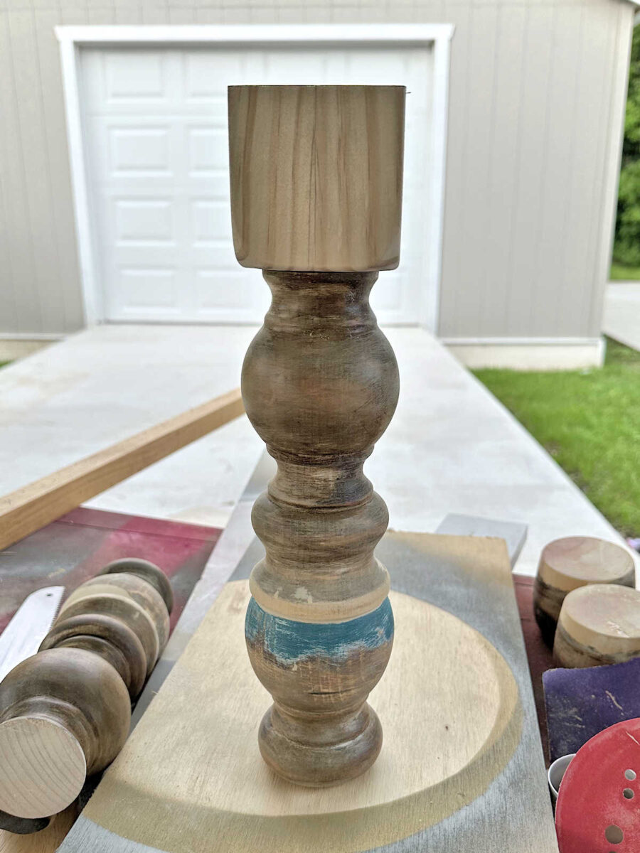 entryway console table makeover - before and after