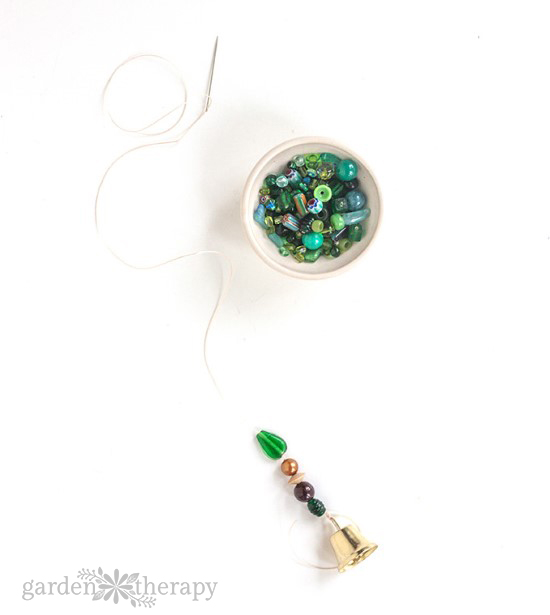 how to make a beaded wind chime with bells step (6)