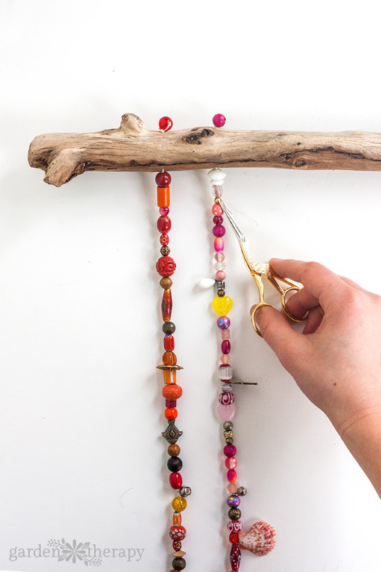 how to make a beaded wind chime with bells step (8)
