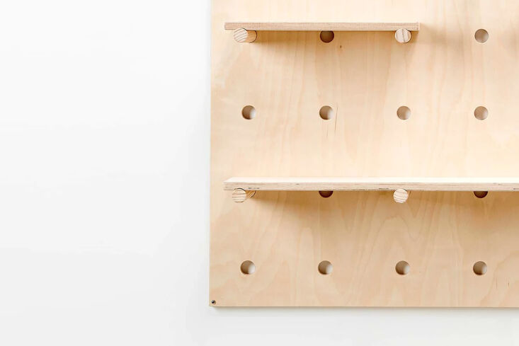 mandl and johnston created the custom pegboard backsplash from fsc certified, m 19