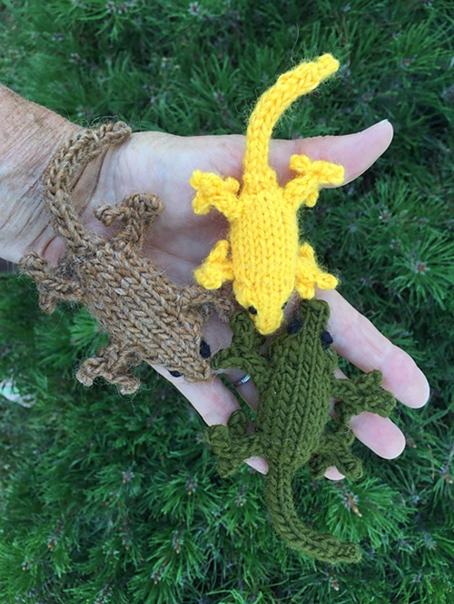 6 creative lizards free knitting patterns ⋆ bright stuffs
