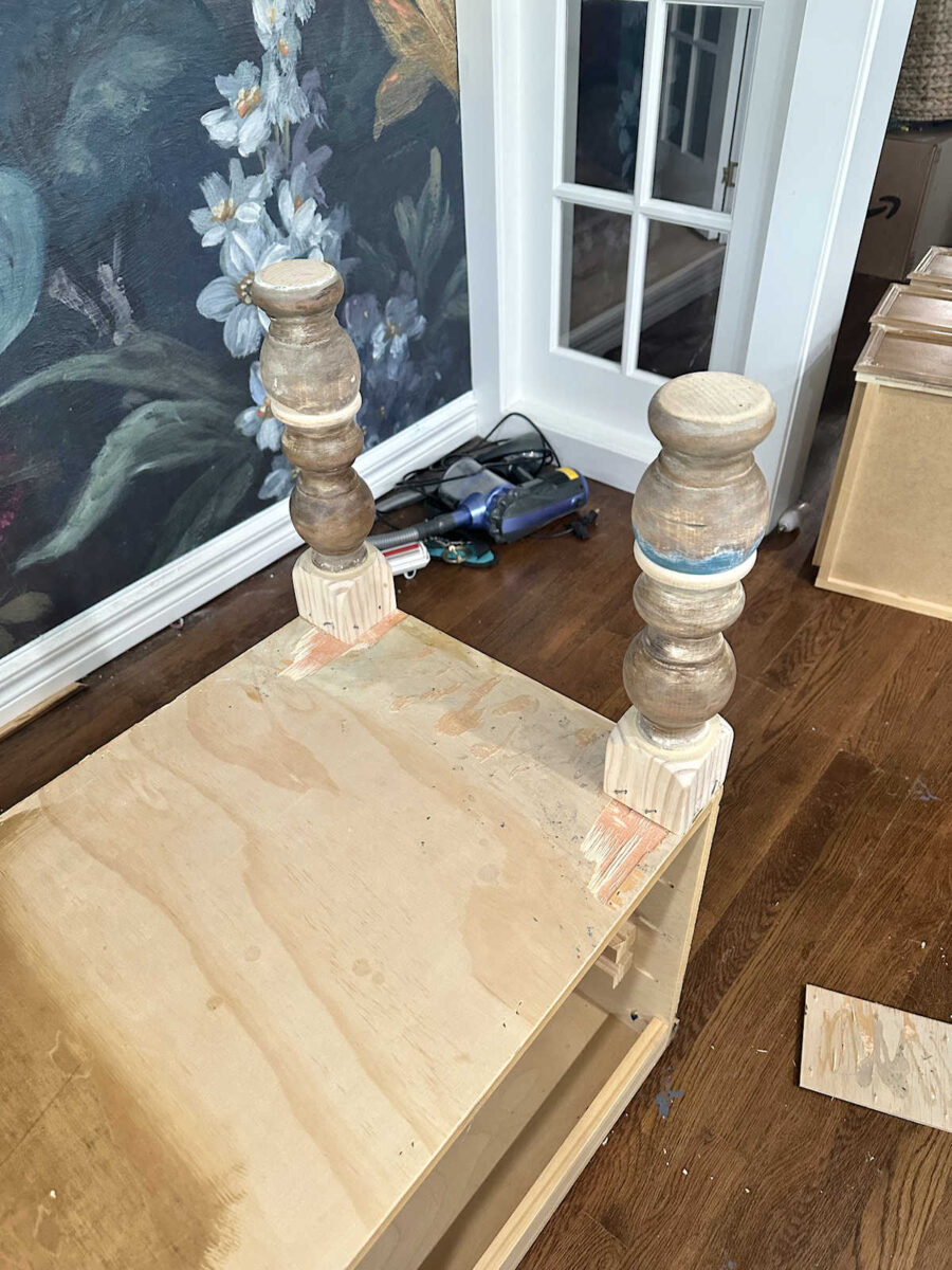 entryway console table makeover - before and after