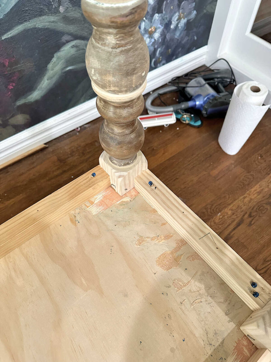 entryway console table makeover - before and after