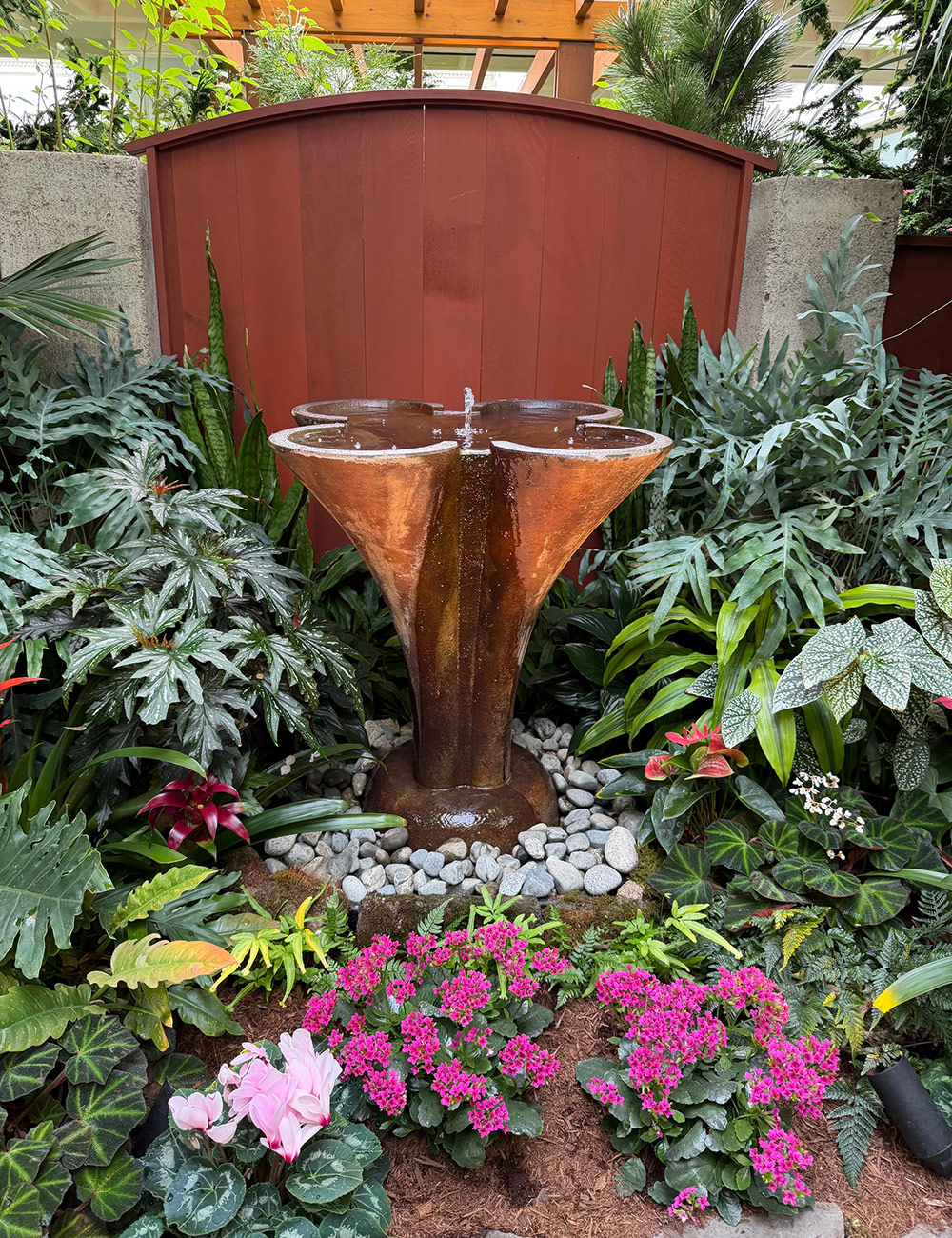 fountain in garden