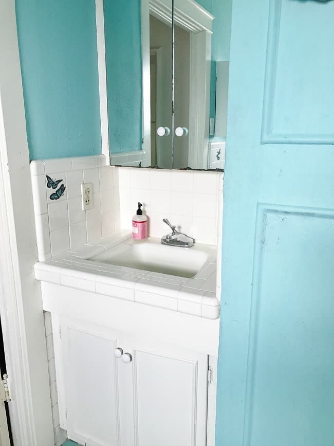 here's one more look at the bathroom before.