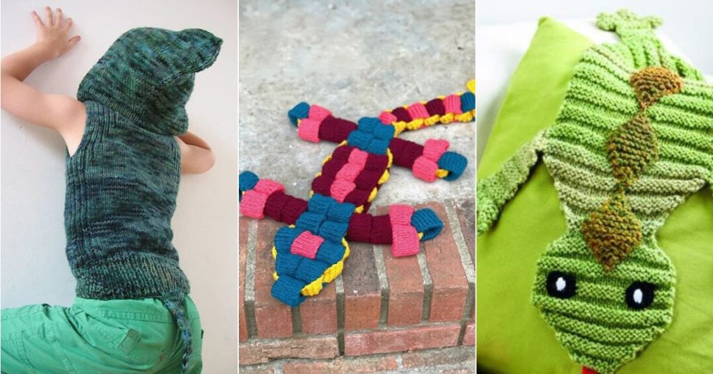 6 Creative Lizards Free Knitting Patterns ⋆ Bright Stuffs