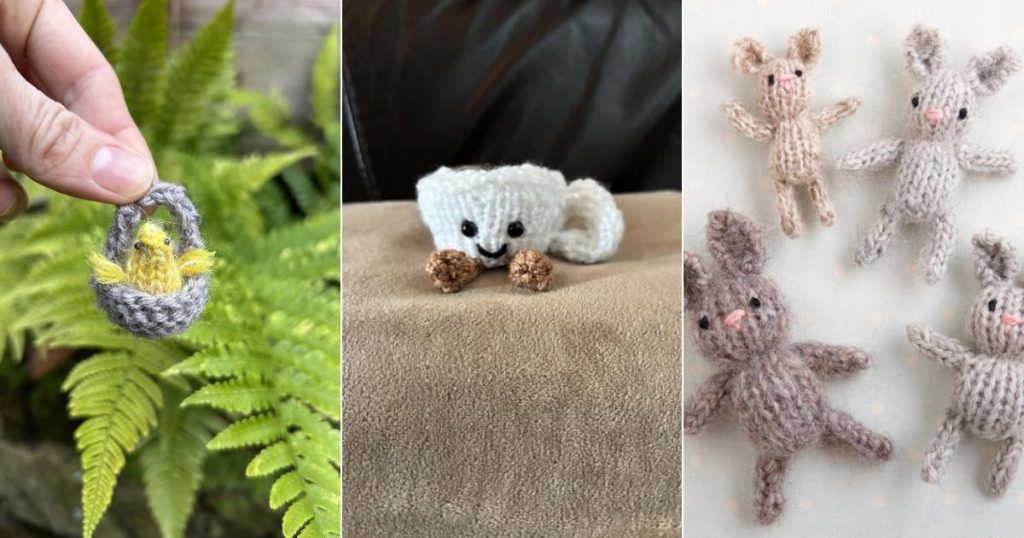 10 Micro Toy Free Knitting Patterns ⋆ Bright Stuffs