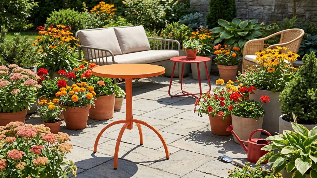 Color-Pop Patio Tables For a Fast, Affordable Garden Upgrade