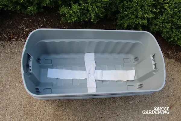 how to create a wicking system to water plants from the bottom in a container garden