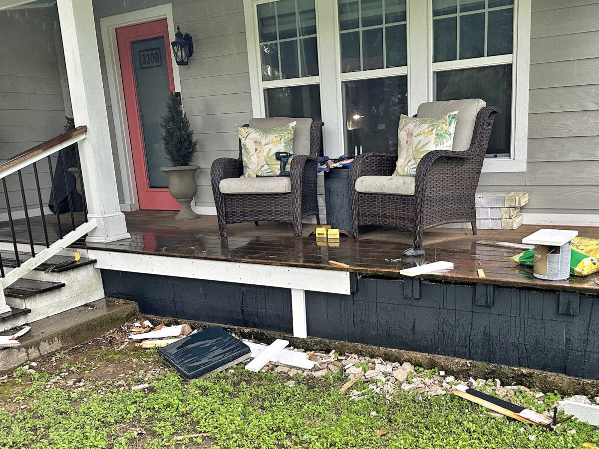 front porch progress (and idea fail)